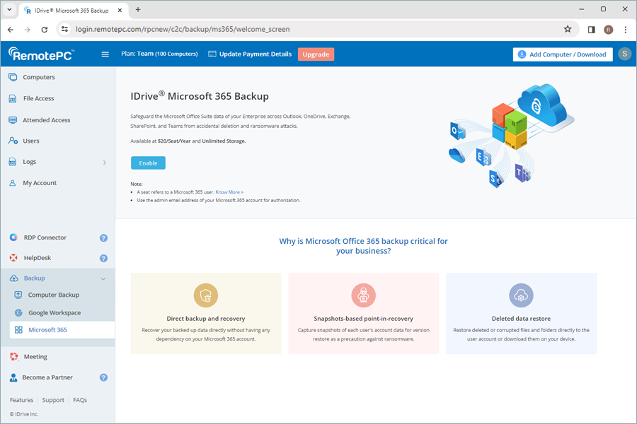 Microsoft Office 365 Backup