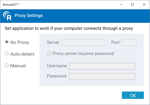 Impostazione del proxy